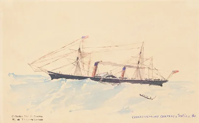 „Scotia”, parowiec Cunard, ok. 1879-80